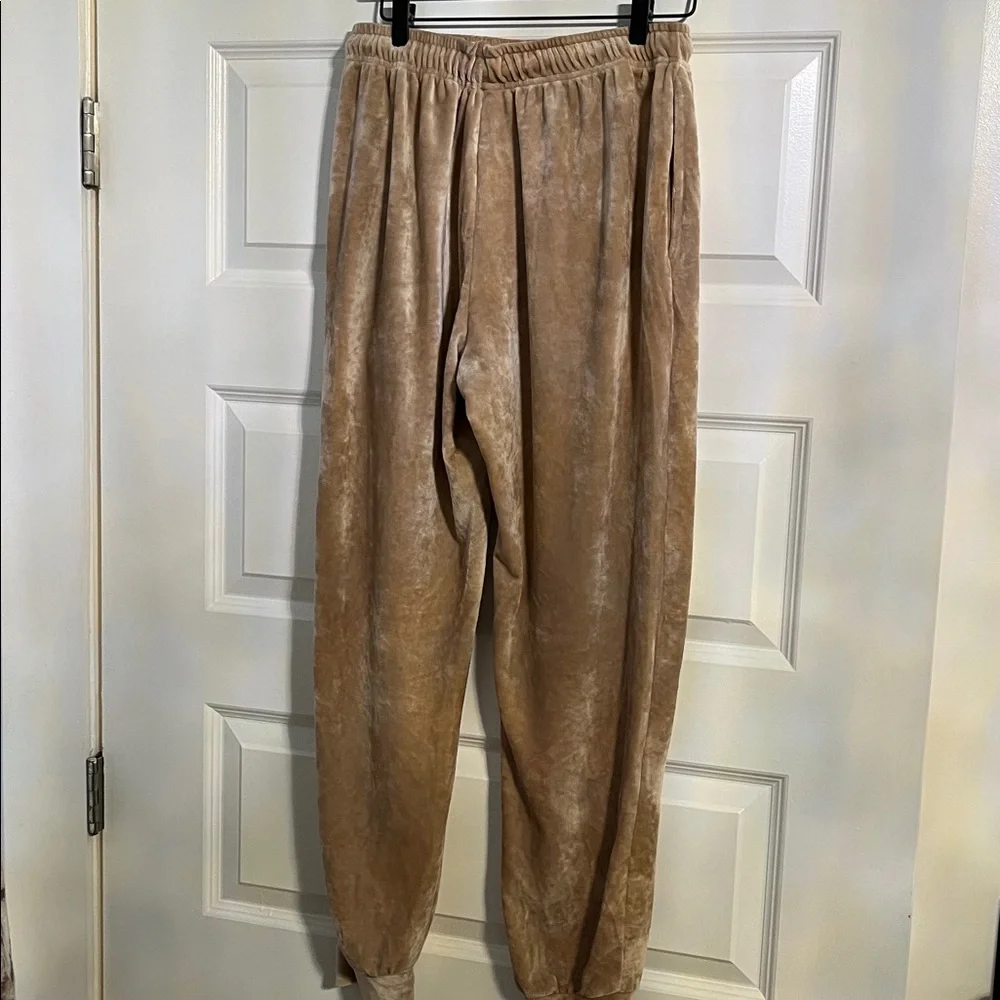 Phil Love Women's Velvet Joggers with Drawstring Elastic Waist - Picture 5 of 7